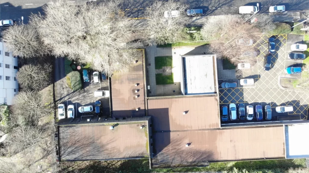 Drone survey on commercial properties