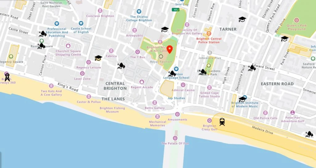 Brighton and Hove drone airspace map