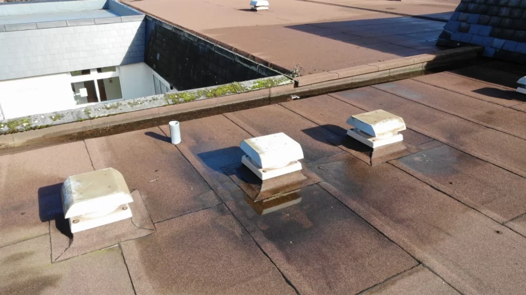 Commercial flat roof drone survey