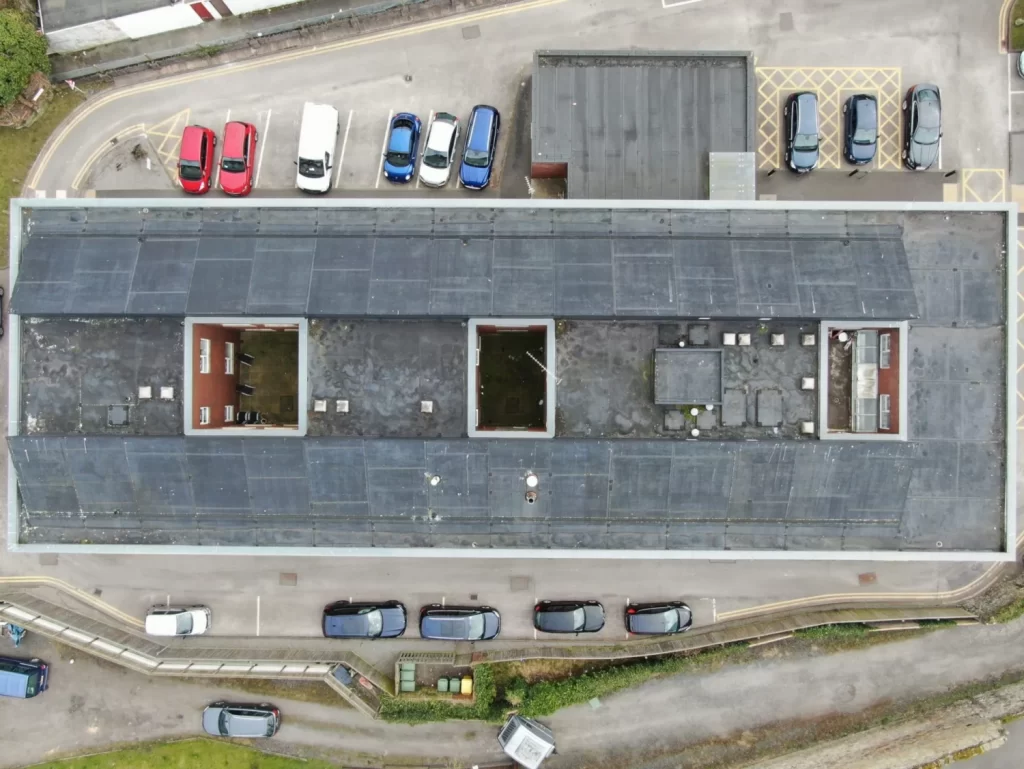 Commercial building and roof drone survey