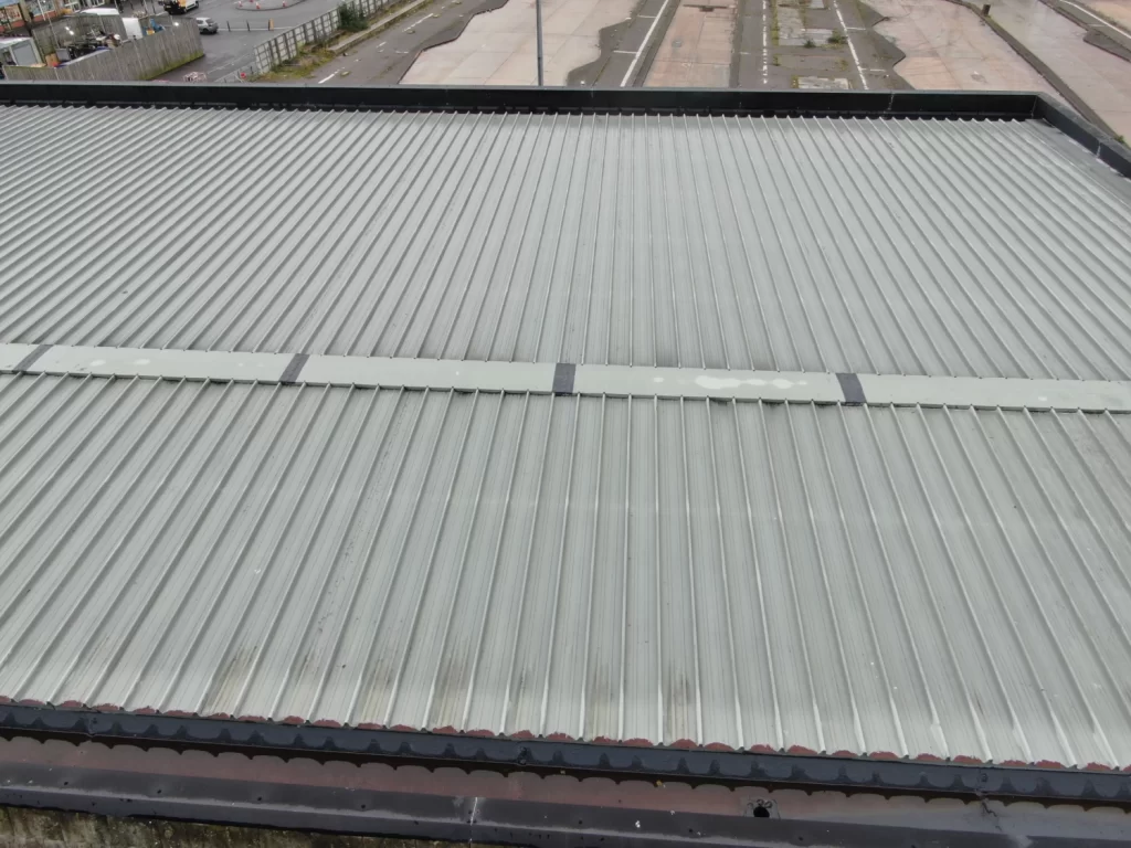 Commercial roof drone inspection