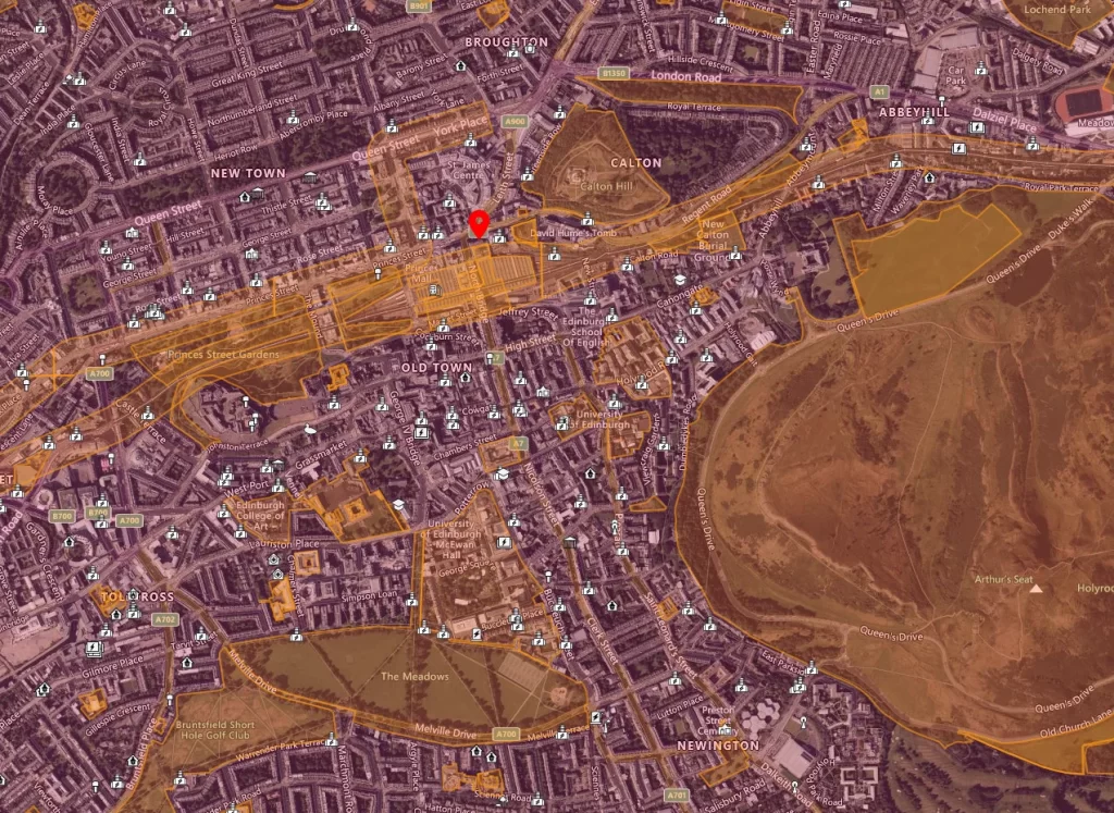 Edinburgh drone airspace map