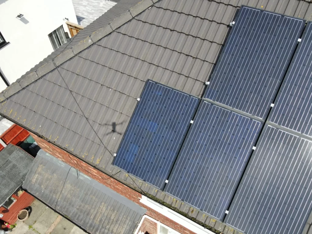 Aerial solar panel inspection with a drone