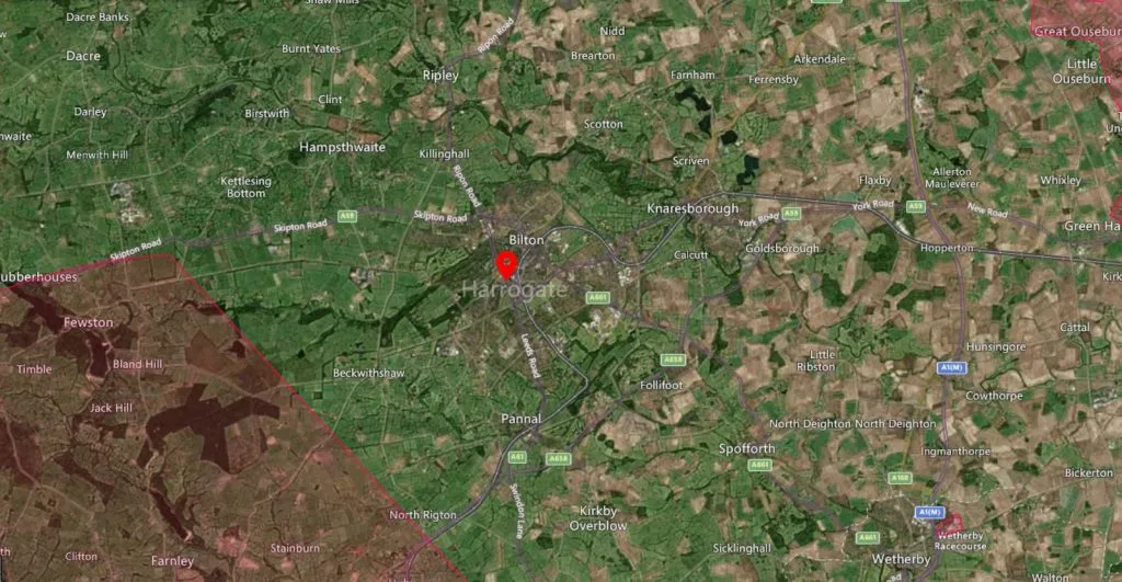 Harrogate drone airspace map