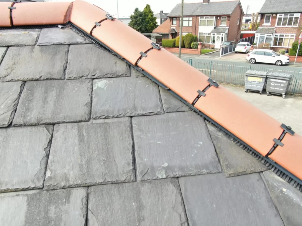 Slate roof drone inspection