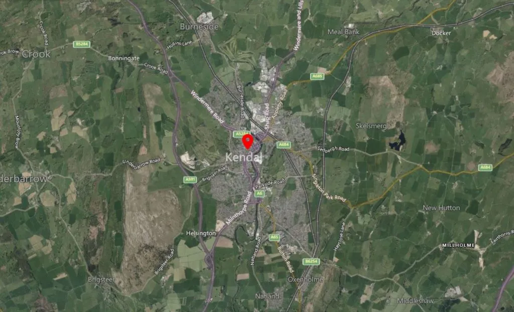 Kendal drone airspace map