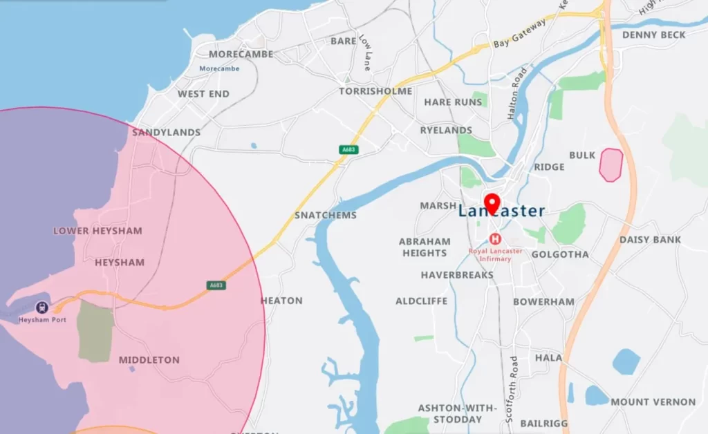 Lancaster drone airspace map