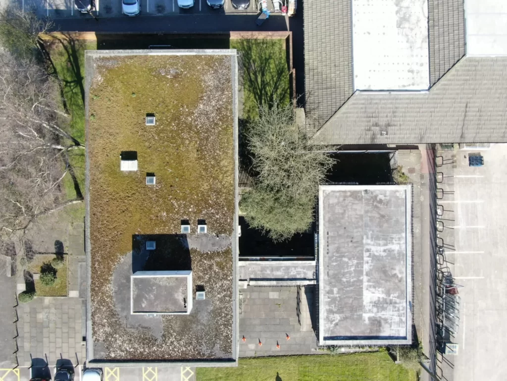 Commercial building and roof drone survey