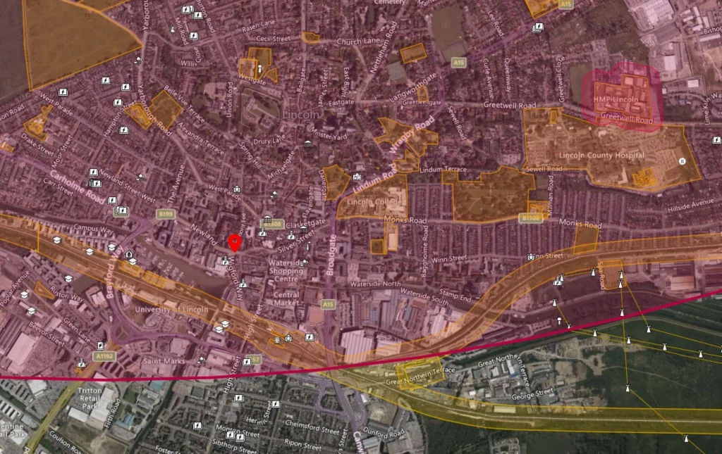 Lincoln drone airspace map