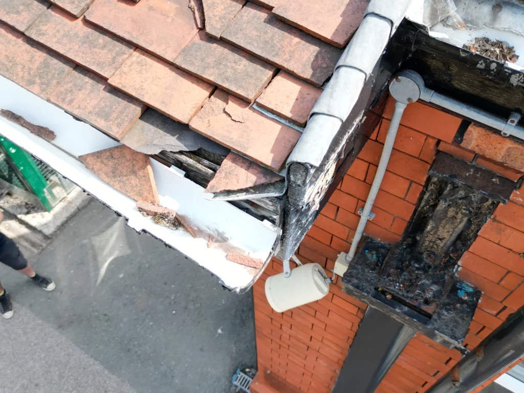 Damaged roof found on a drone roof inspection in Lincoln