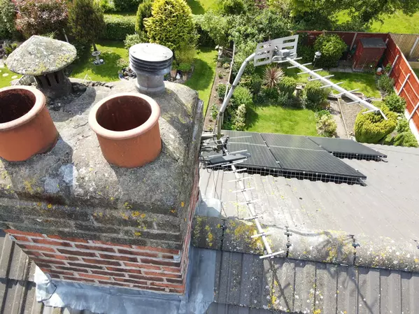 Domestic chimney and roof drone inspection