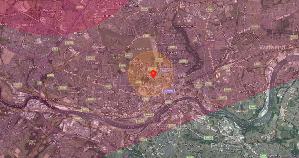 Newcastle drone airspace map