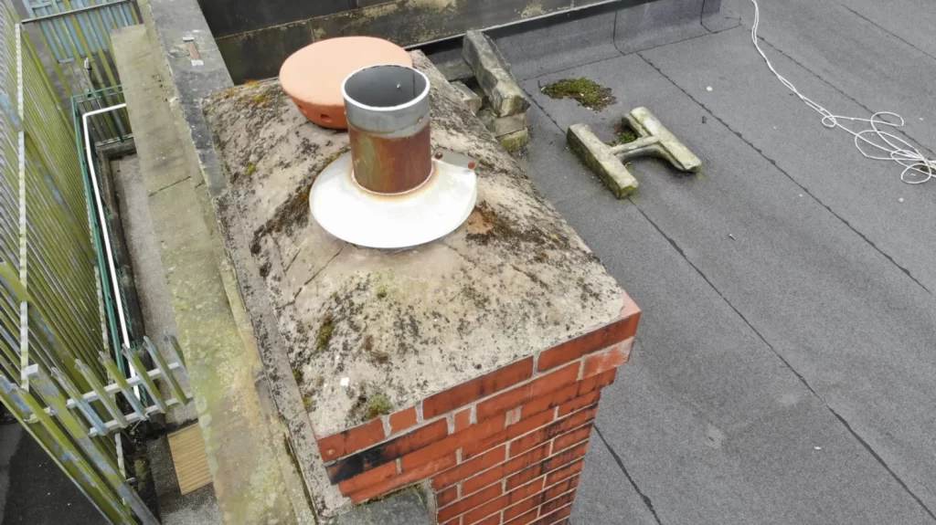 Commercial chimney survey using a drone
