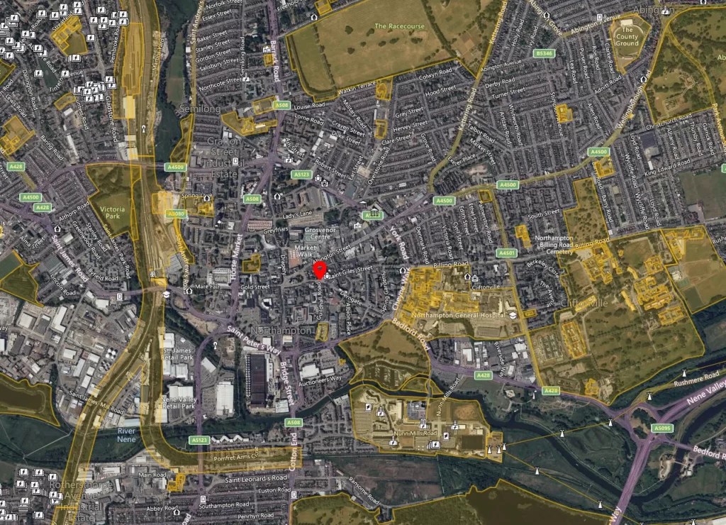 Northampton drone airspace map