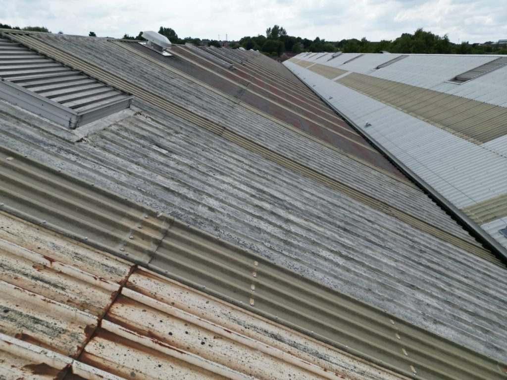 Commercial roof drone inspection