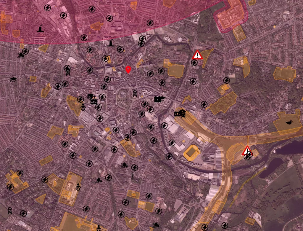 Norwich drone airspace map