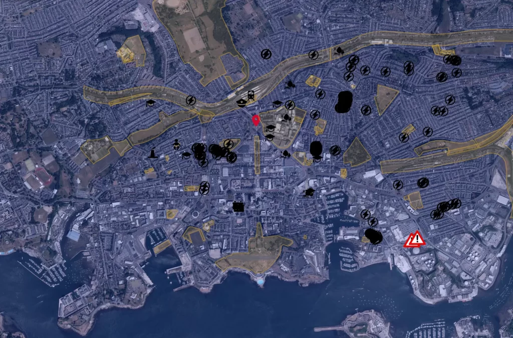 Plymouth drone airspace map