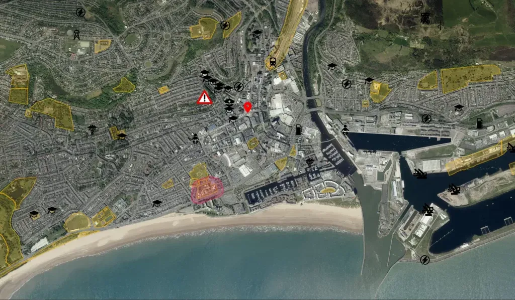 Swansea drone airspace map