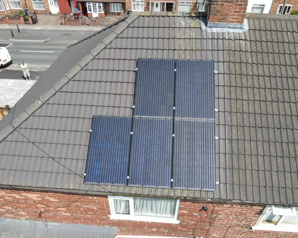Domestic solar panel inspection with a drone