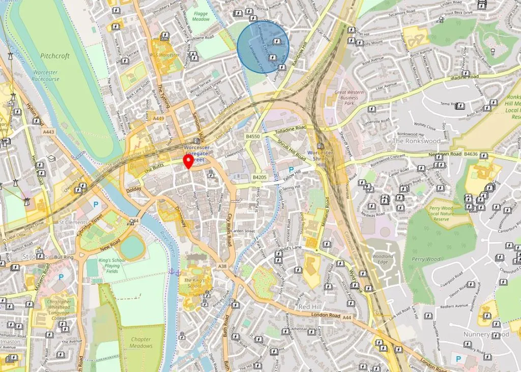 Worcester drone airspace map