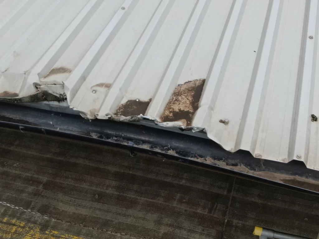 Damaged commercial roof found on a drone survey